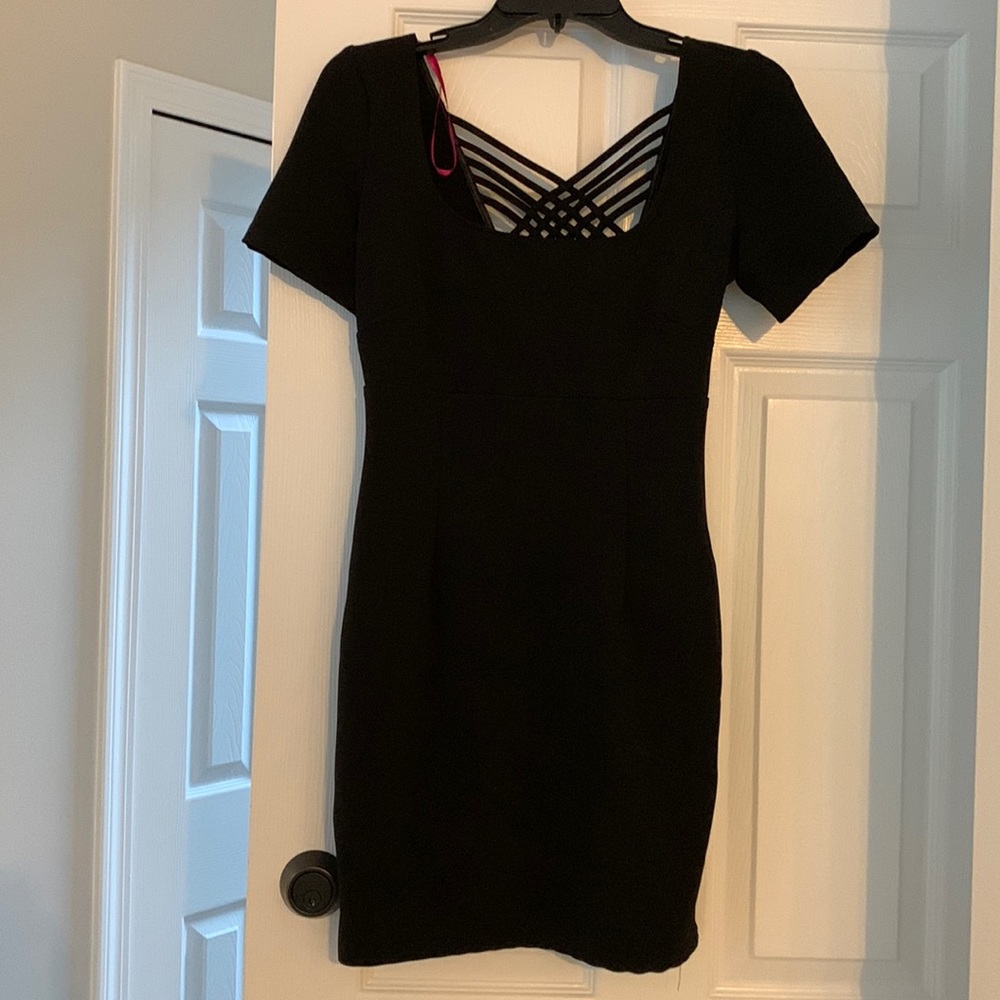 Forever 21 black dress- S- low back